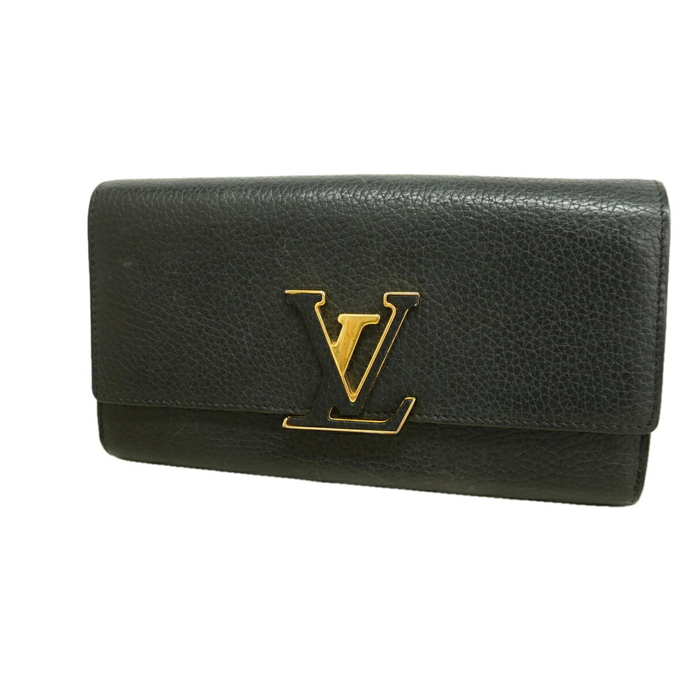 Louis Vuitton Long Wallet, Taurillon Leather, Portefeuille Capucines, M61248,...